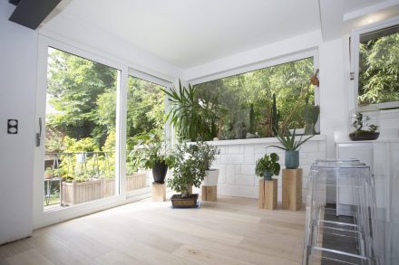 baie vitree en bois