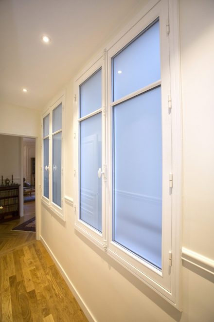 Fenêtres Tradilou avec vitrage décor matelux