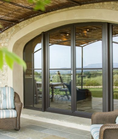 Portes fenetres baie vitrée en bois