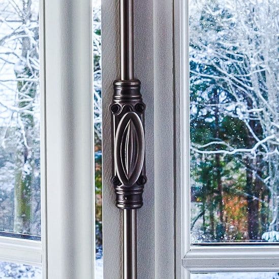 Bouton de cremone vieil argent